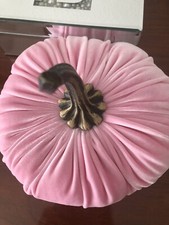 Pumpkin, large pink velvet pumpkin