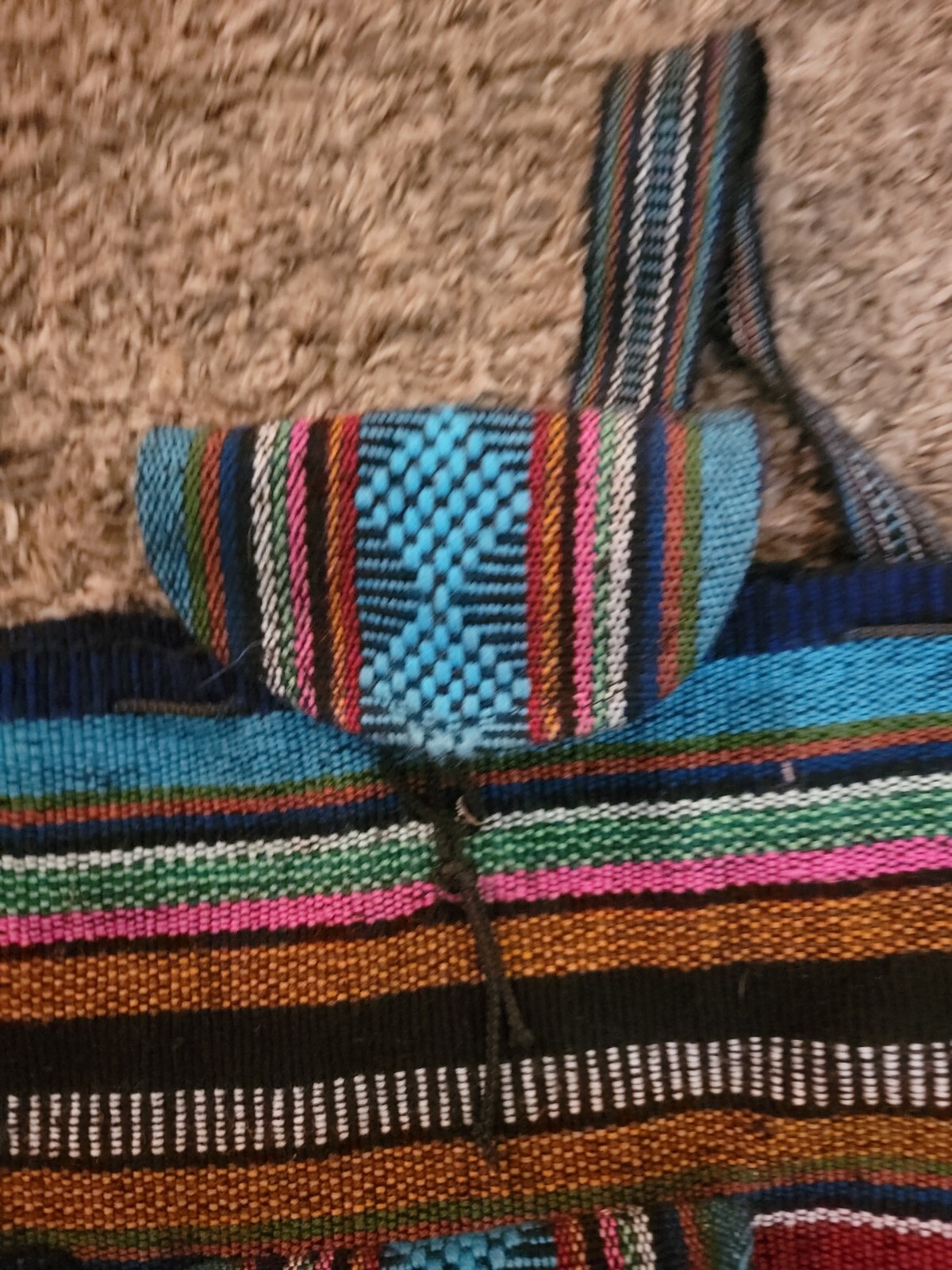 Lillo Drawstring Backpack Woven Textile Baja Hipp… - image 5