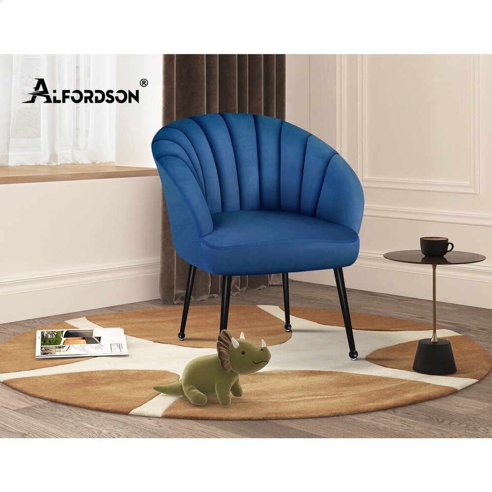 ALFORDSON Velvet Armchair Accent Chair Tub Lounge Sofa Couch Fabric