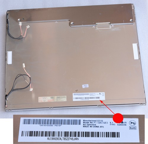 AU Optronics AUO 19 " 48cm Sxga TFT LCD M190EN03 Display Screen 1280x1024 #K514 - Afbeelding 2 van 3