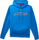 ALPINESTARS BLAZE FLEECE Bright Blue/Orange Pull over HOODIE-Winter Casual wear