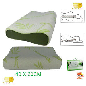 Orthopedic Contour Bamboo Memory Foam Pillow Neck Back Support Hypoallergenic