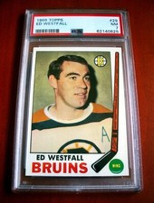 1969-70 Topps #29 Ed Westfall BOSTON BRUINS ~ PSA 7