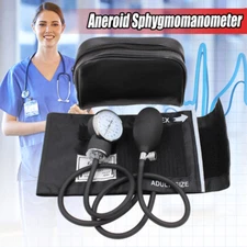 Manual Blood Pressure Monitor Upper Arm BP Cuff Aneroid Sphygmomanometer Machine