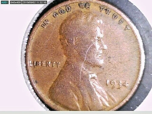 1934 P Lincoln Cent  Penny  **FINE**  From the Depression Years. #0005