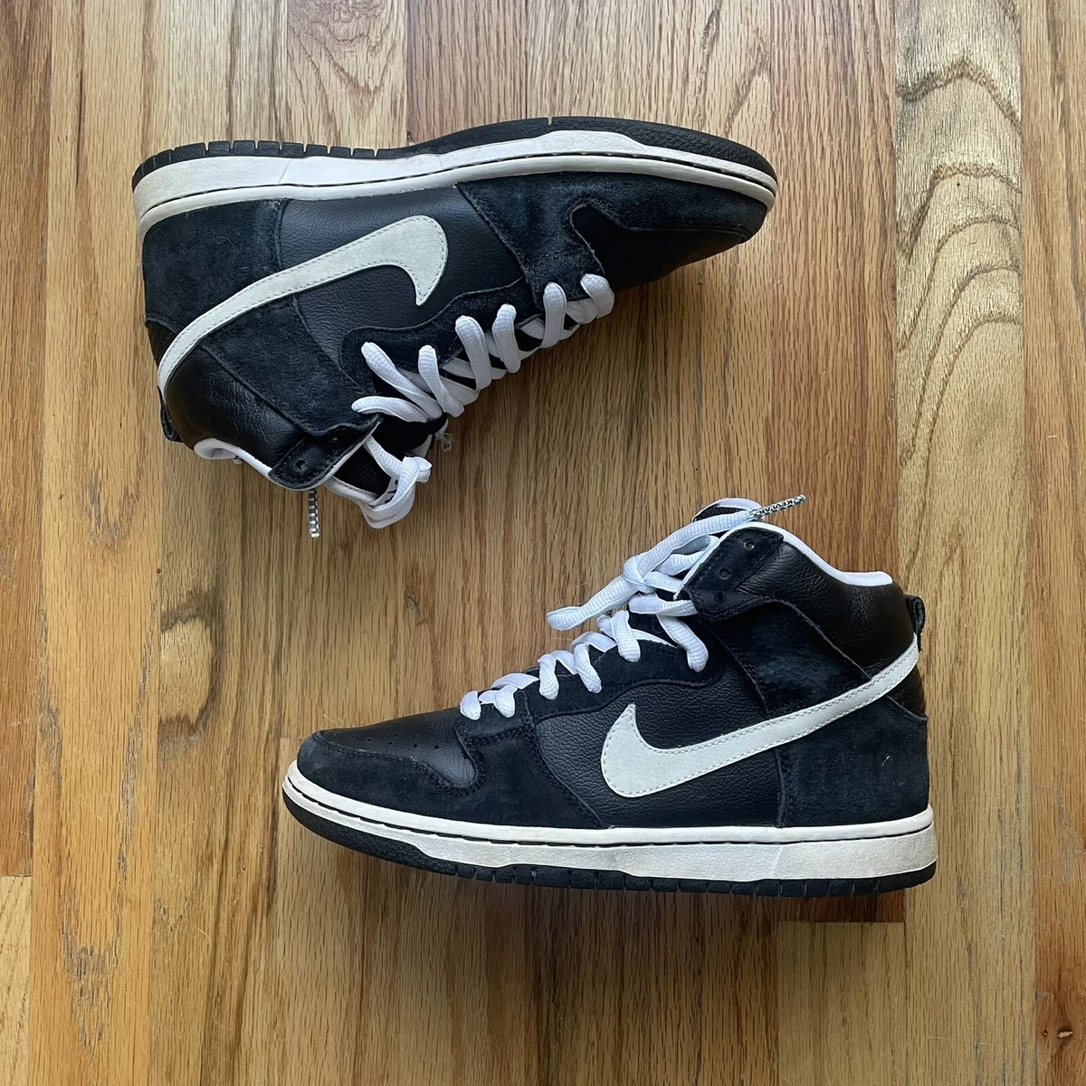 Men s 2011 Nike SB Dunk High Pro Venom Black White Panda Suede Sz 7 305050 008