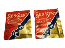 Old VINTAGE candy SEN SEN mints licorice breath freshener 2 PACKETs ONLY SenSen