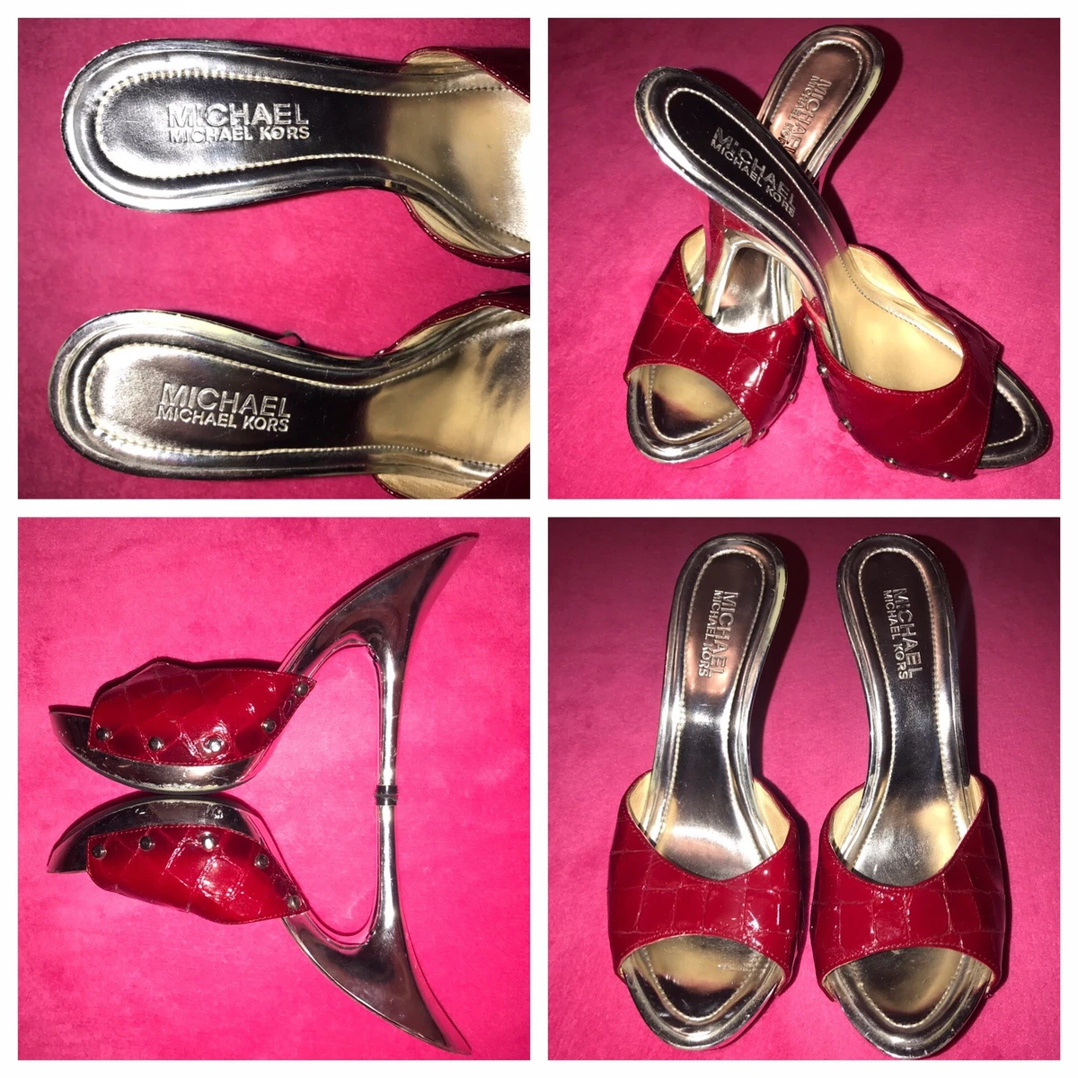 Red studded deals shoes