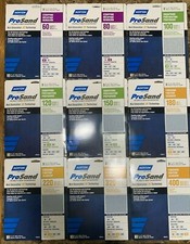Norton Pro Sand Sandpaper New Package of 3 sheets 9" x 11" 9 Grits to choose