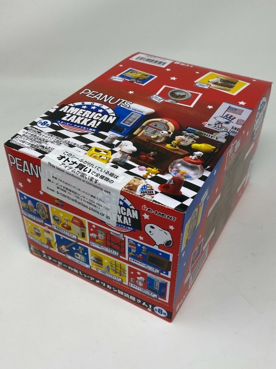RE-MENT Miniature PEANUTS SNOOPY AMERICAN ZAKKA Complete Set BOX