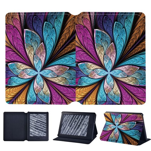 Printed Leather eReader Stand Cover Case -For Amazon Kindle/Paperwhite 1 2 3 4 5 - Afbeelding 26 van 39