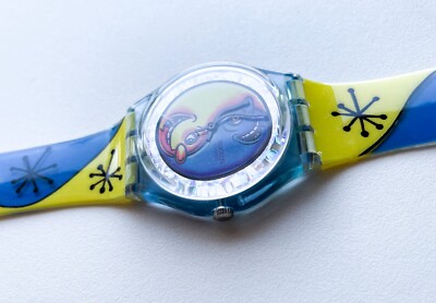 Rare Vintage Swatch Watch 1995 Fiz N Zip GN164 Kenny Scharf | eBay