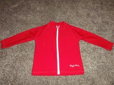KIDS RED SWIM SKI JACKET RASH GUARD 50 UPF BY TAYLA LU SWIMWEAR AUSTRALIA SIZE 4