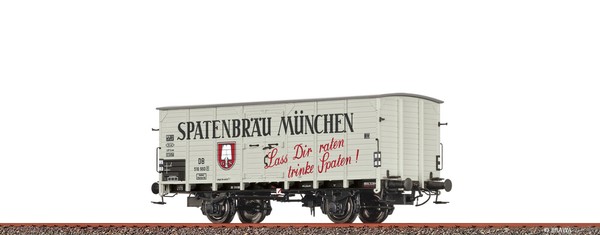 "Brawa Ho 50987 Gedeckter GüTerwagen G10 \"SpatenbräU MüNchen\" Der Db Ep.Iii Neu"-image