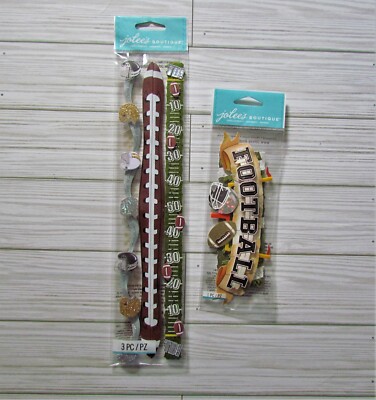 Jolee's Boutique Embellishments SPORTS NFL Football theme 3D stickers 2 packages