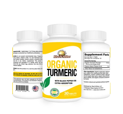 Turmeric Capsules w/ Black Pepper - Best Selling Organic Turmeric Supplement 