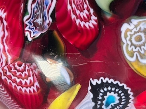 Magnificent Murano Art Glass Millefiori Blown Paperweight - Picture 6 of 6