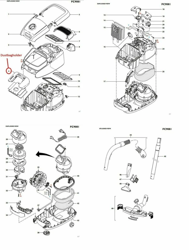 Soporte para bolsa antipolvo para aspiradora de estudio Philips con bolsa Foto 2 de 2