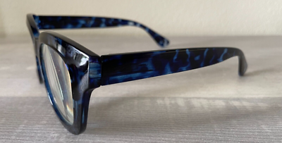 DOOViC Blue Tortoise Large Frame Computer Reading Glasses,