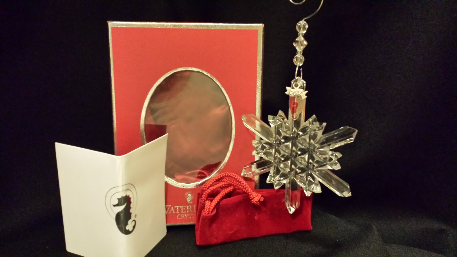 WATERFORD CRYSTAL 2004 SNOW CRYSTALS SNOWFLAKE ORNAMENT 1ST edition  RARE  NEW