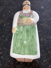 Woman Flowers Spoon Rest Ceramic Wall Sigma Les Artisans Towle Co