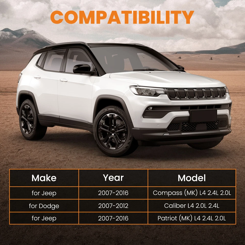 4x Montaje de motor y transmisión para Jeep Compass (MK) L4 2,4 L 2,0 L 2007-2016 A5415 Foto 2 de 4