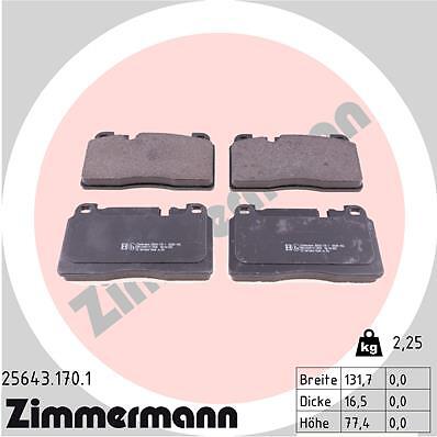 Zimmermann 25643.170.1 Bremsbelagsatz, Scheibenbremse Vorderachse FÜR Audi Porsc-image