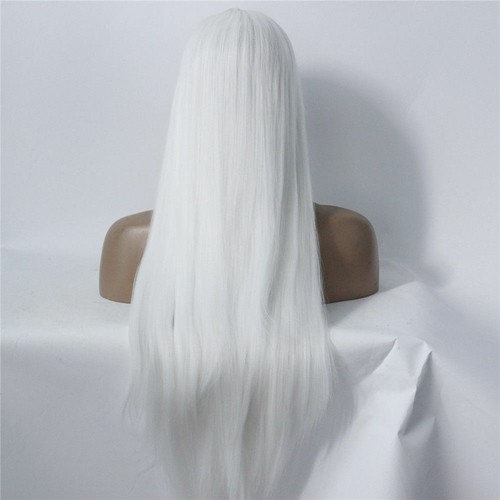 Schneewittchen lange gerade Perücke Mittelteil Synthetik Lace Front Temperaturfaser  - Bild 5 von 7