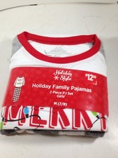 Holiday Style Holiday Family Pajamas 2pc Girls M 7/8 Christmas Lights