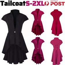 Gothic Cosplay Costume Medieval Tailcoat Dresses Frock Coat Gown Halloween Skirt