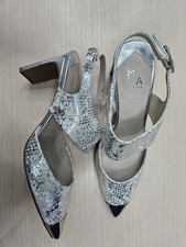 Moda In Pelle Snake Print Slingback Court Shoes Pointed Toe Heels UK 6 EU 39