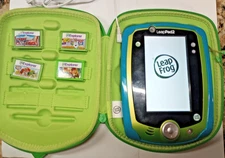 LeapFrog LeapPad 2 Explorer Kids Learning Tablet w/Stylus + 5 Games Case Tested