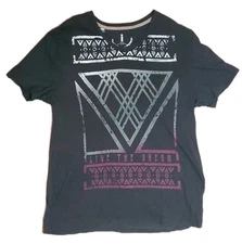 I Jeans Buffalo T-Shirt Men L Large Aztec Live The Dream Native Print Cotton 