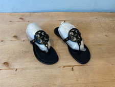 Tory Burch Miller Thong Sandal , Black Leather ,  Size US 10 M