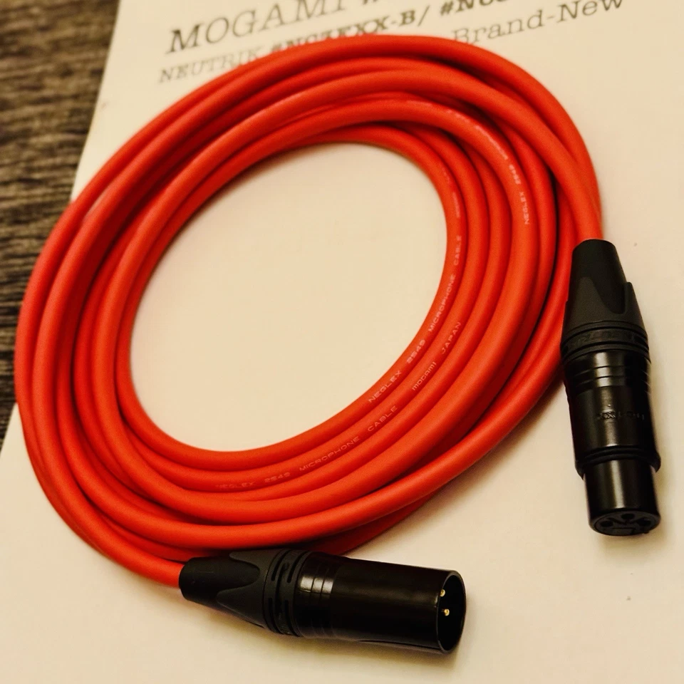 1-50 ft Mogami 2549 Red | Choose Neutrik XLR/TRS | TOKYO_made | Bulk Ready - Image 4 of 4