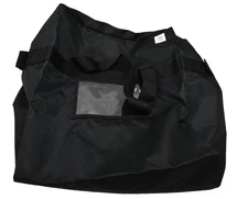 Black Lightweight Carry Tote Storage Bag w Clear Insert Sleeve Zippered Closure