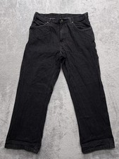 Ben Davis Co. Jeans Mens Measured 36x30 Black Relaxed Straight Denim Style 774