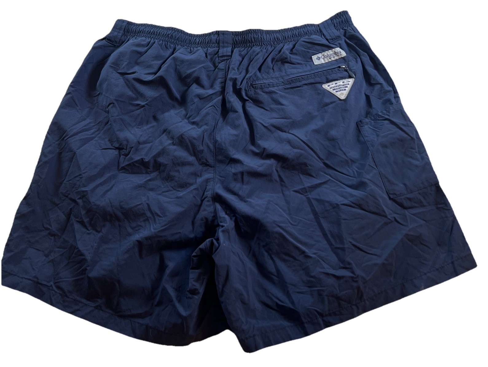 Columbia PFG Mens Blue Omni Shade Cargo Shorts Performance L Fishing Hiking Walk