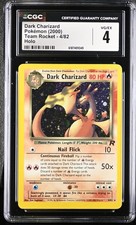 CGC 4 Dark Charizard 4/82 Team Rocket Holo Carta Pokemon