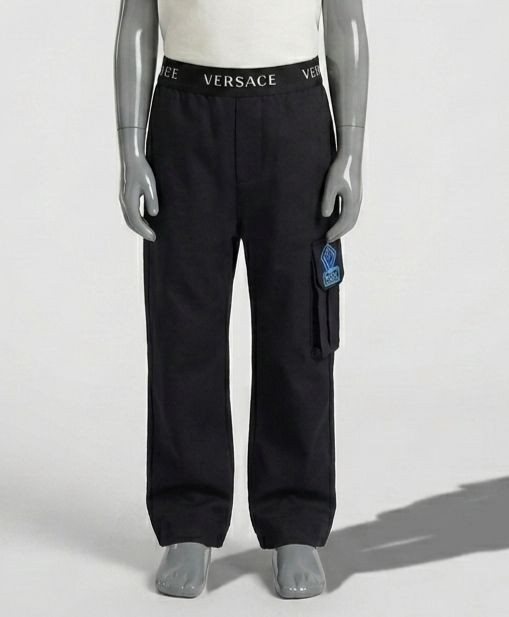 Versace Kid's Little Boy's & Boy's Gabardine Logo Pants Size 8