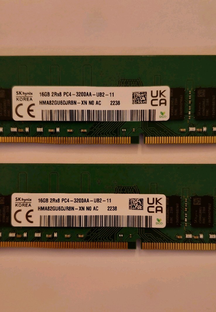 SK hynix & Dell (2R×8)DDR4-3200 32GB (2x16GB) DIMM RAM Kit