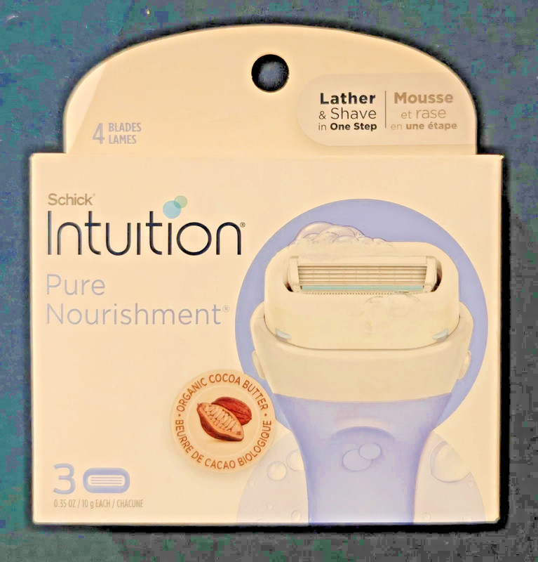 Schick Intuition Pure Nourishment 3pk Refills - 4 Blades + Organic Cocoa Butter