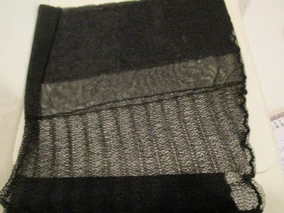 1 Pair Vintage Helen Sisson Ltd Edition Seamed Patterned Stockings, Black