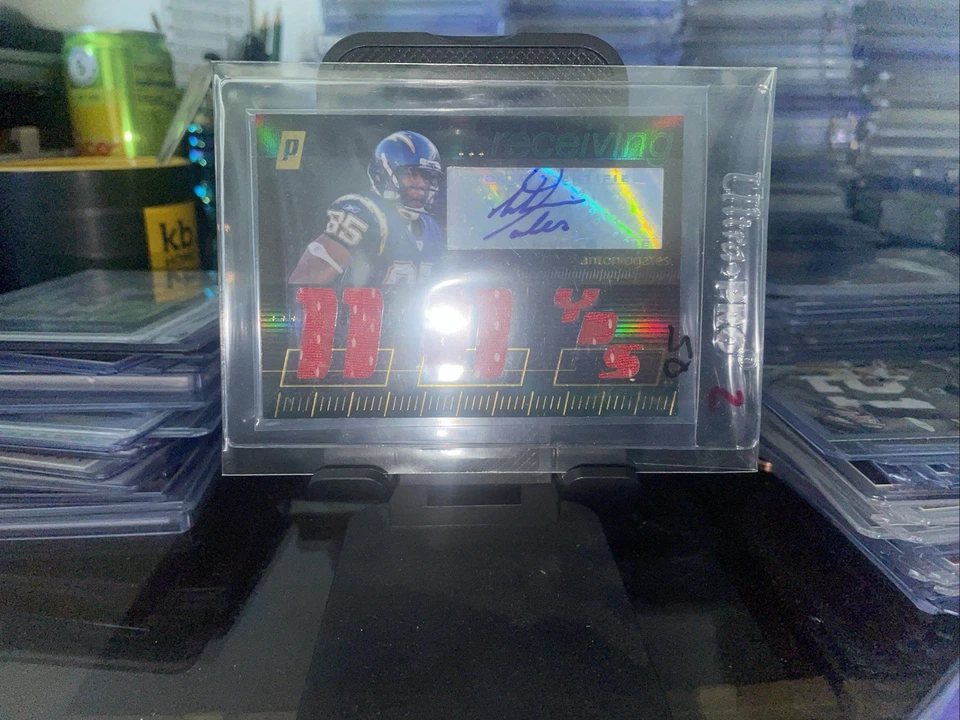 ANTONIO GATES 2007 TOPPS PARADIGM AUTO AUTOGRAPH JERSEY CARD 25/25 BOOK END - Image 3 of 3