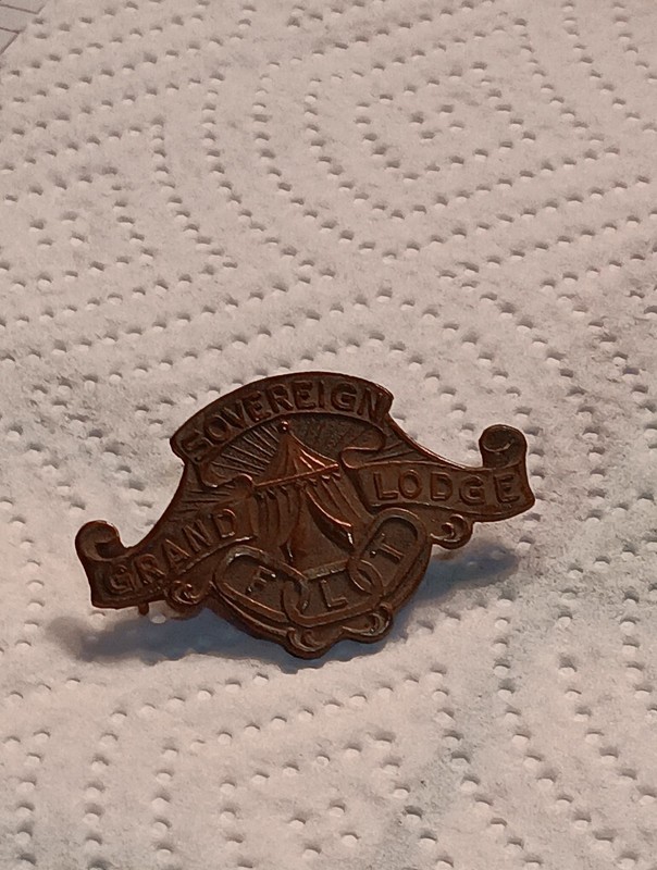 VTG FLT SOVEREIGN GRAND LODGE MEDAL "INDEPENDENT ORDER OF ODD FELLOWS" ?ERA