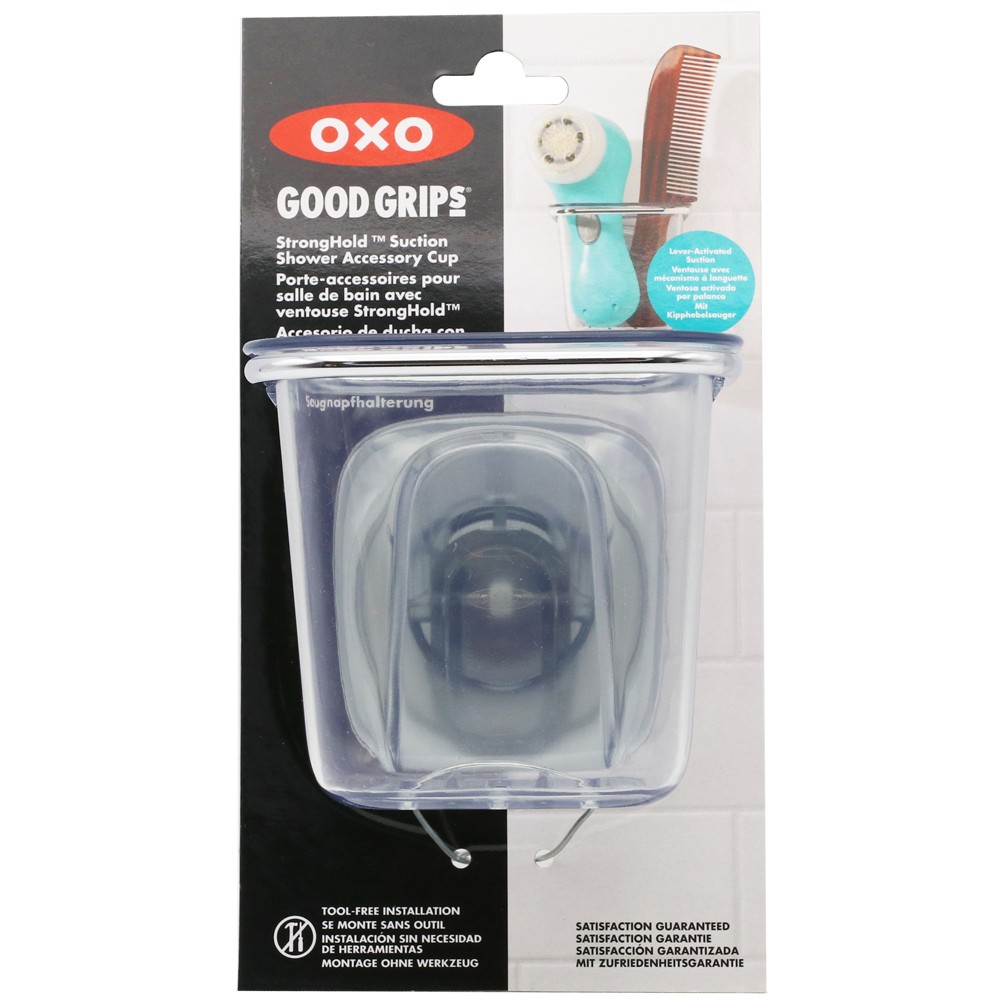 OXO Good Grips Shower Accessory Cup StrongHold Lever Activated Suction