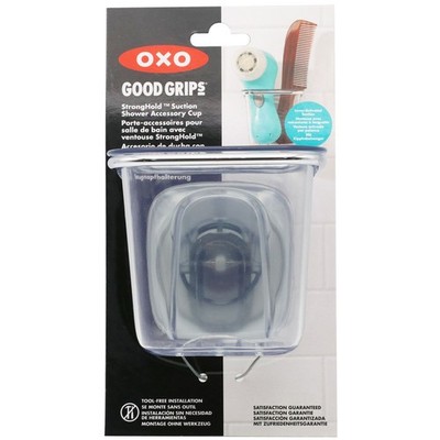 OXO Good Grips Duschzubehör Tasse StrongHold Hebel aktiviert Saugkraft