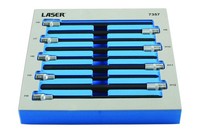 "Laser 7357 Extra Long Hex Socket Bit Set 3/8\"D 9Pc"