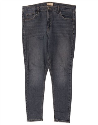 Topshop Damen Jamie Skinny Jeans W34 L25 Blau Polyester CO09