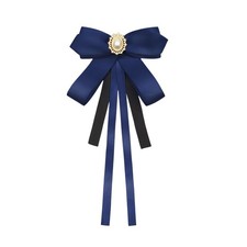 Womens Bow Tie Clip on Bow Ties Pre Tied Bowtie for Women Girls Ribbon Rhines...